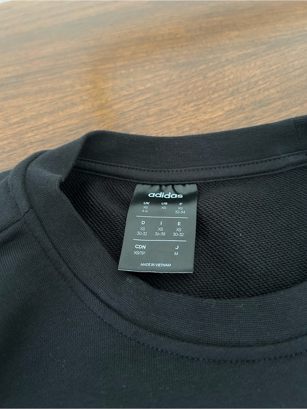 adidas Black Crewneck Pullover with Subtle Tag - Picture 2 of 2
